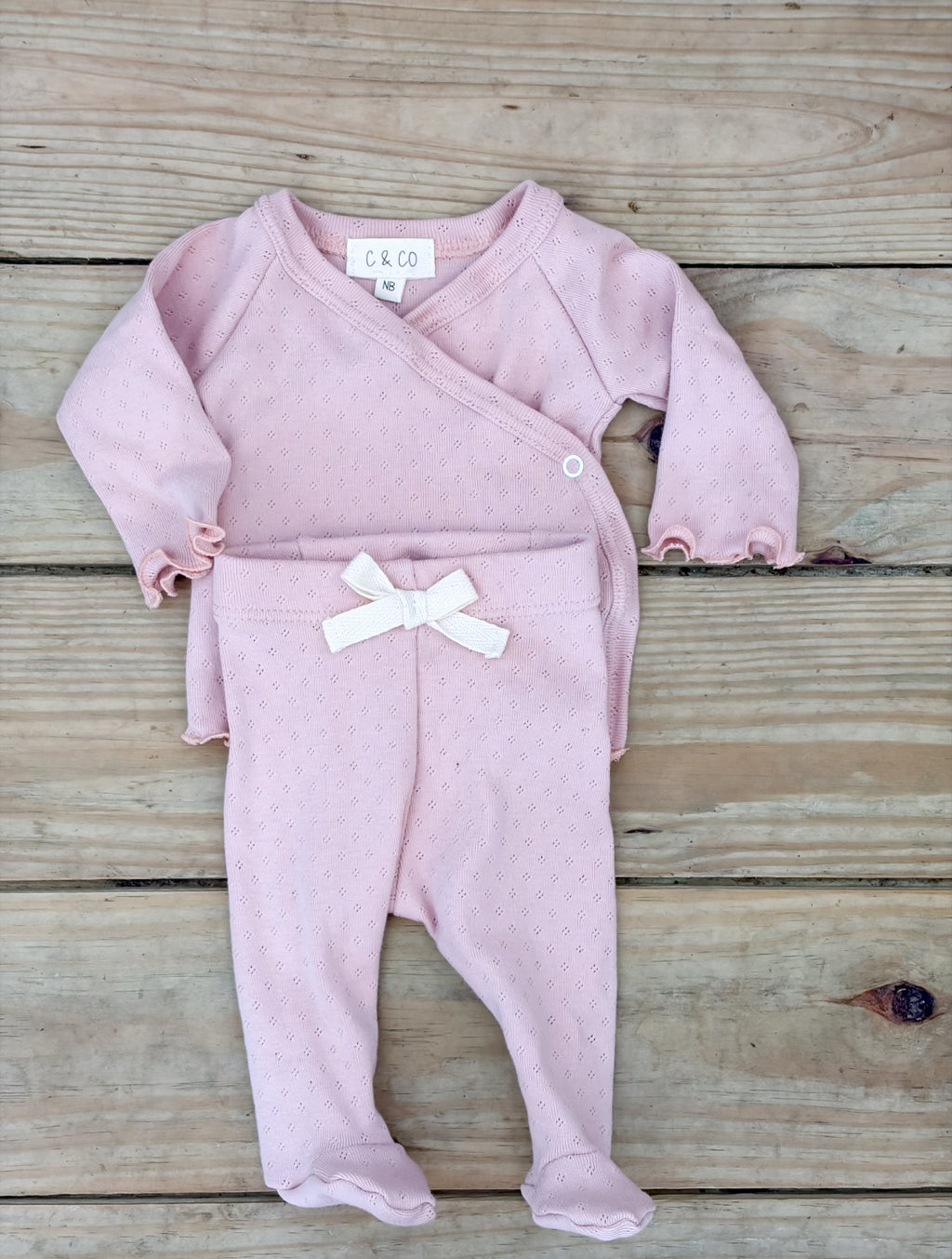 Blush Pointelle Newborn Set
